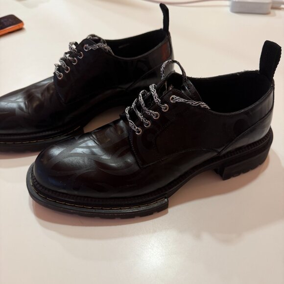 Dior Homme Black Leather Derby Shoes, Size: Men's US 8.5, Black - Picture 3 of 5